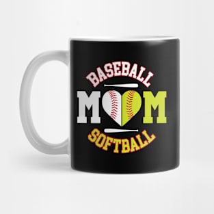 Softball Baseball Mom Ball Mom Mug